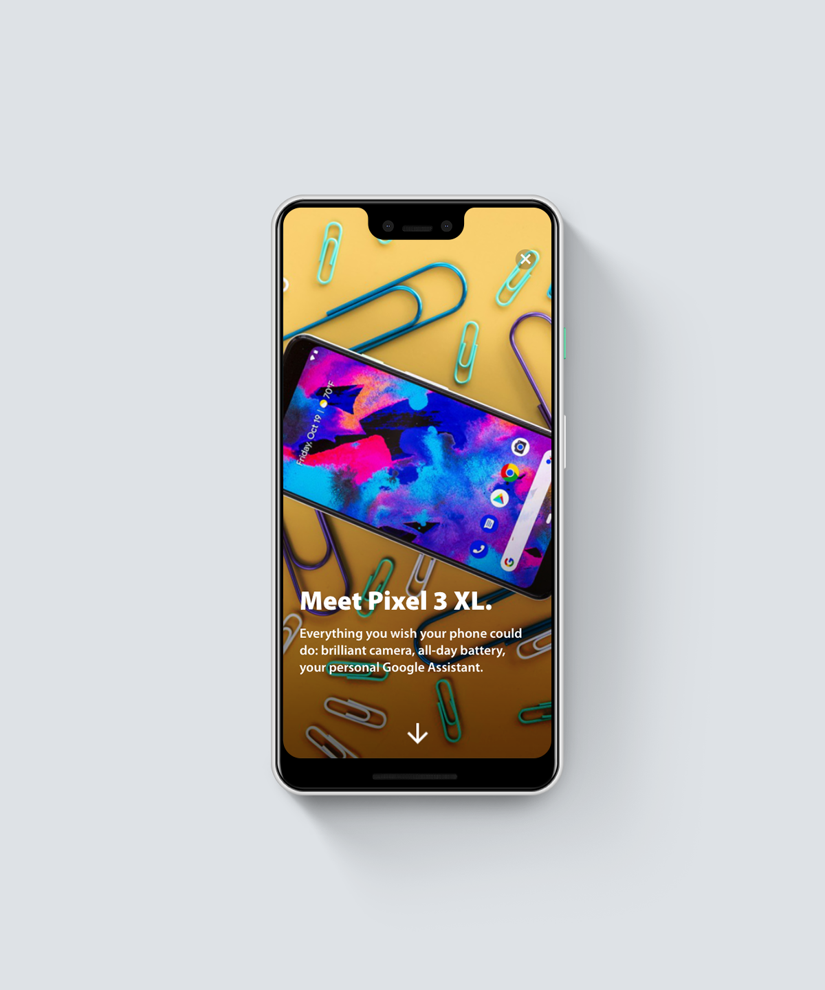 device showing screen from viewspot experience
